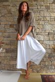 Oscar Asymmetric Hareem Skirt Pant White